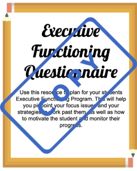 Preview of Executive Functioning Questionnaire