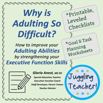 Preview of Executive Functioning Skills & Adulting Checklists, HS, College, Coaching