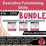 Executive Functioning Skills - BUNDLE - Worksheets and Ass