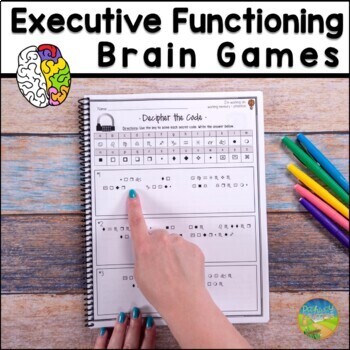 Preview of Executive Functioning Skills Brain Games Workbook, Activities, & Brainteasers