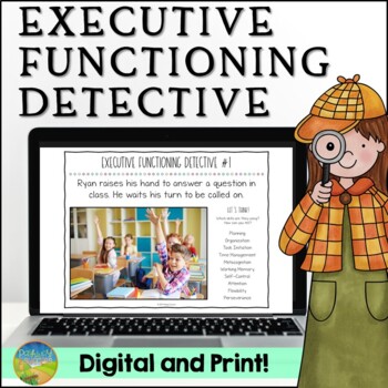 Preview of Executive Functioning Skills Detective Activities - Slides and Worksheets