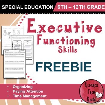 Preview of Executive Functioning Skills - FREEBIE