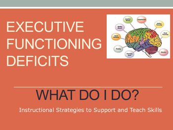 Preview of Executive Functioning Skills - Instructional Strategies