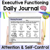 Executive Functioning Skills Journal - Attention, Self-Con