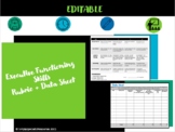 Executive Functioning Skills Rubric + Data Sheet *editable*