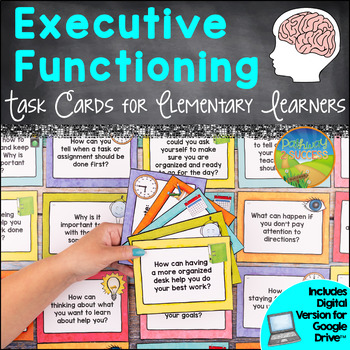 Preview of Executive Functioning Skills Task Cards & Journal Prompts for Elementary