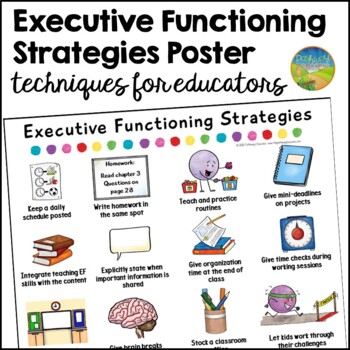 Preview of Executive Functioning Strategies for Educators Free Poster