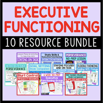 Preview of Executive Functioning, Study Skills And Test Taking Strategies Activities Bundle