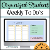 Executive Functioning Support | Google Sheets TO DO Checklist  |  Back to School
