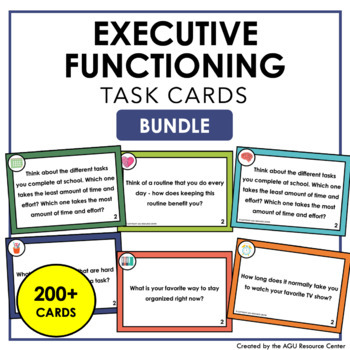 Preview of Executive Functioning Task Cards Bundle