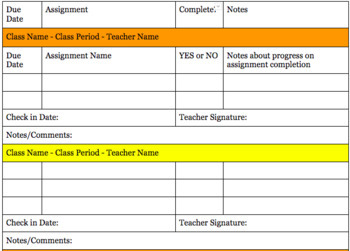 Preview of Executive Functioning: Work Completion Tracking TO DO List