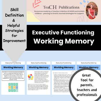 Preview of Executive Functioning Working Memory & Improvement Strategies