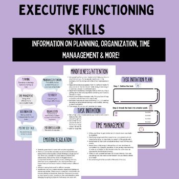 Preview of Executive Functioning Worksheets - SEL