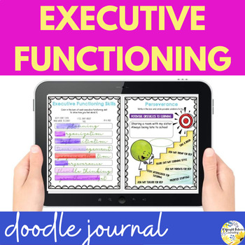 Preview of Executive Functioning, Self-Reflection, and Study Skills Digital Doodle Journal