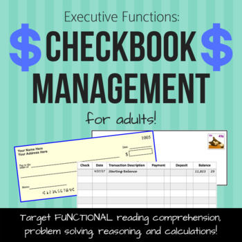 Preview of Executive Functions: Checkbook Management for Adults (Speech Therapy)
