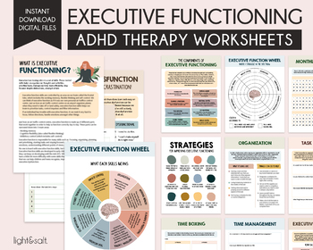Preview of Executive functioning worksheets, ADHD Worksheets, Executive Dysfunction