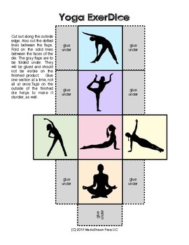 Preview of ExerDice - exercising brain breaks activity dice game - Yoga Poses