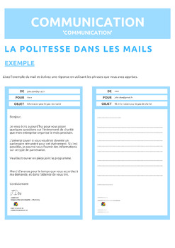 Preview of Exercice en français : Les mails