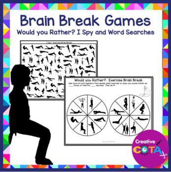 Preview of Exercise Brain Breaks SEL Movement Games and Activities for Behavior Management