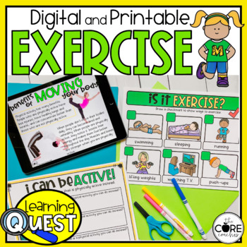 Preview of Exercise Digital Activities - Physical Fitness Activities - Healthy Choices