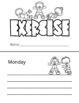 Preview of Exercise Journal, Weekly Fitness Tracker, Physical Literacy