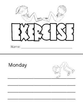 Preview of Exercise Journal, Weekly Fitness Tracker, Physical Literacy
