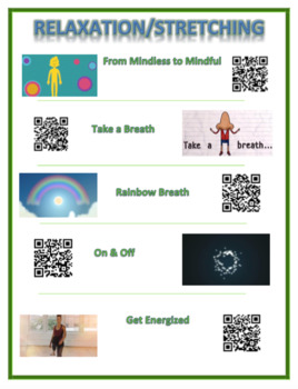 Preview of Relaxation Exercise Links - with QR code
