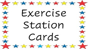Preview of Exercise Station Cards