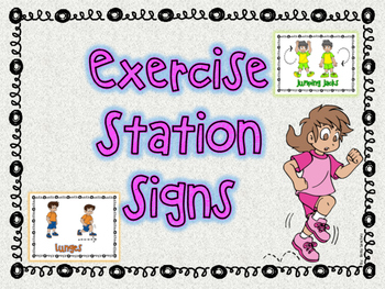 Preview of Exercise Stations Signs