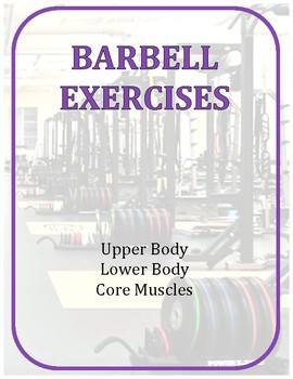 Preview of Exercise Task Cards: Barbell Exercises