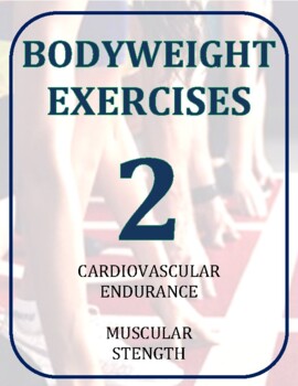 Preview of Exercise Task Cards: Bodyweight Exercises 2