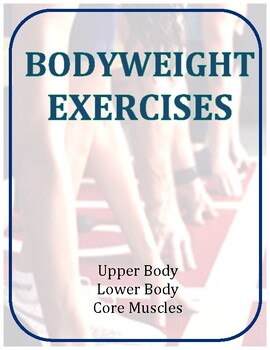 Preview of Exercise Task Cards: Bodyweight Exercises