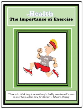 Preview of Health, EXERCISE - The Importance of Exercise, Health, Life Skills