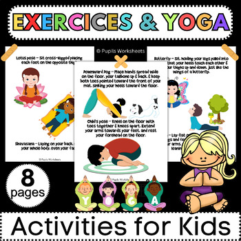 Covelico Kids Exercise Cards, Kids Yoga Cards and Animal Action Cards - Fun  Kids Exercise Equipment and Kids Workout Equipment. Play Memory Matching  Game, Snap and Go Fish with Active Movements 