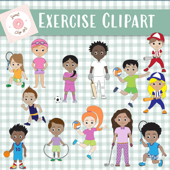 Preview of Exercise and Sport Clip Art - PERSONAL AND COMMERCIAL USE