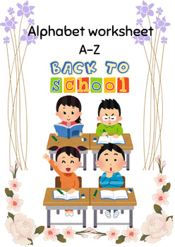 Preview of Exercises for writing letters A-Z with illustrations