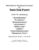 Exercises in Reading Accuracy, #1: Tennis Team Tryouts