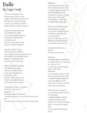 Exile by Taylor Swift Poetry Activity