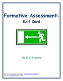 Exit Card Formative Assessment Template