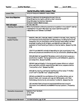 Preview of Exit Level STAAR U.S. History Summer School or Accelerated Lesson Plans