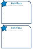 Exit Pass - Plenary Activity - Learning Reflection