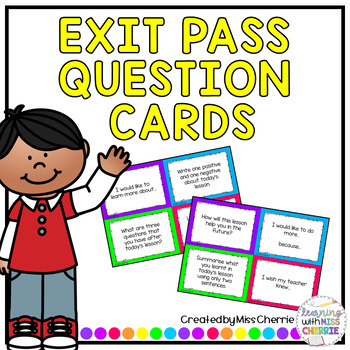 Preview of Exit Pass Question Cards #austeacherbfr