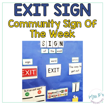 Preview of Exit Sign - Community Sign Of The Week - Language Infused Life Skills