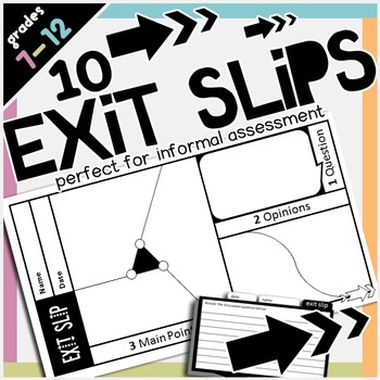 Preview of Exit Slips and Out the Door Tickets