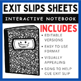 Two Styles of Exit Slip Paper for Interactive Notebook - R