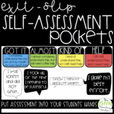 EDITABLE Exit Slip Self Assessment Pockets