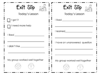 2 slip salary scale TpT Slip Class  Mrs  Primary Exit for Grades by Johnstons