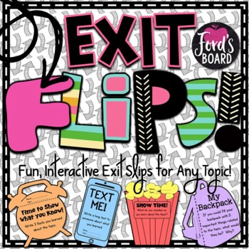 Preview of Interactive Exit Slips for Any Subject | EXIT FLIPS Set 1