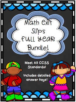 Preview of Exit Slips BUNDLE {All CCSS Standards Met} Fifth Grade