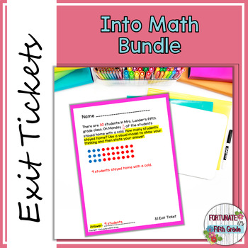 Preview of Exit Slips BUNDLE - Into Math 5th Grade Modules 1 - 20
